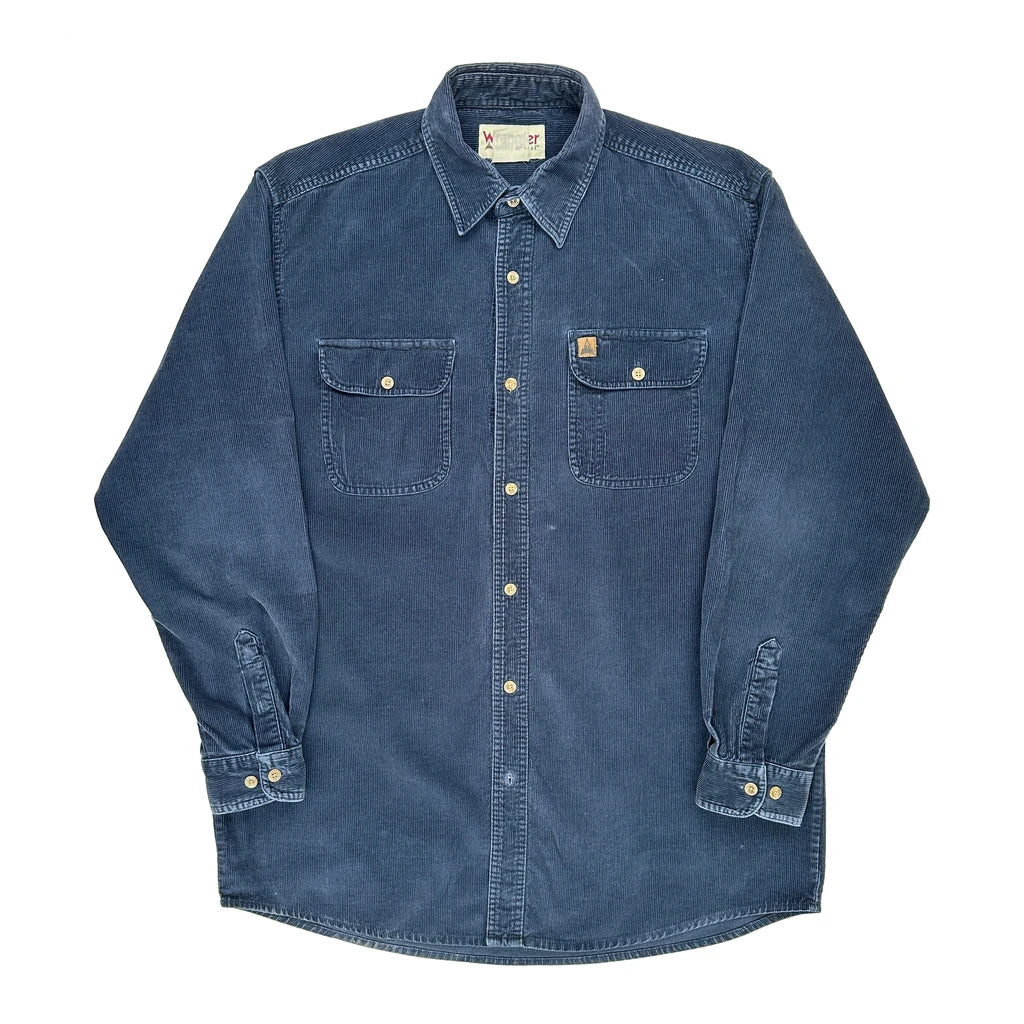 Wrangler Shirt - XL Blue Corduroy
