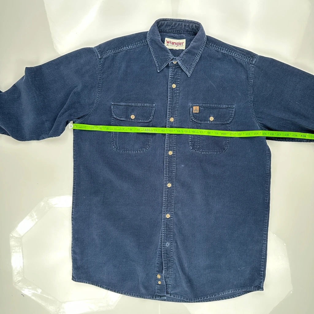 Wrangler Shirt - XL Blue Corduroy - Image 3
