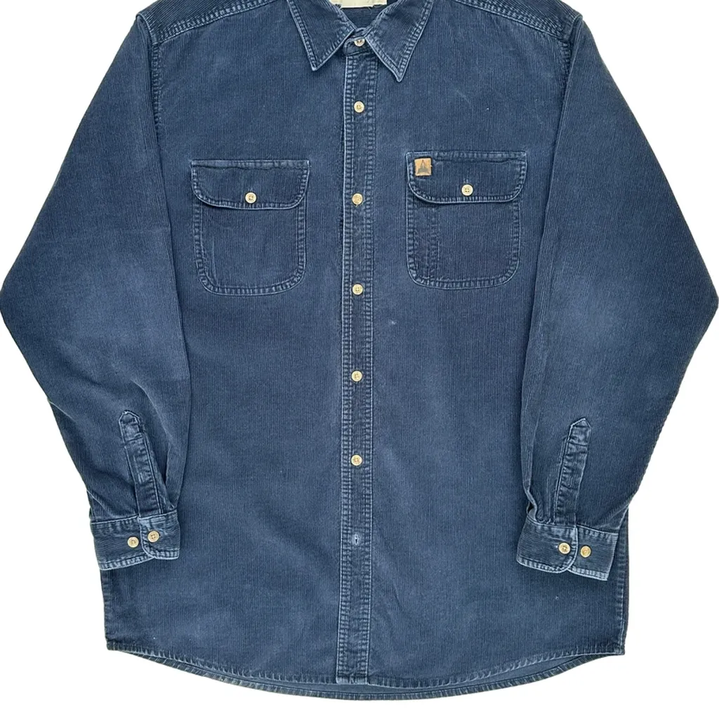 Wrangler Shirt - XL Blue Corduroy - Image 6