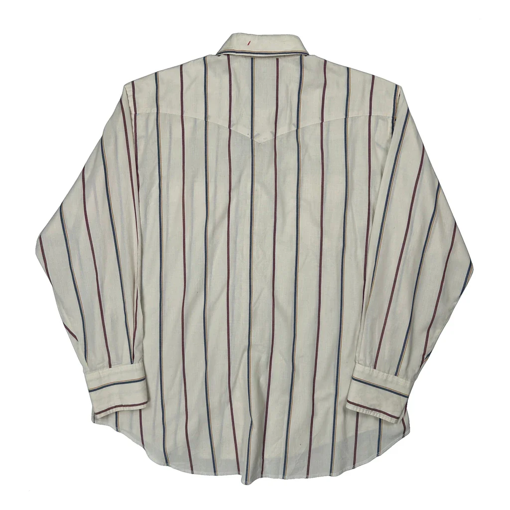 Wrangler Striped Shirt - XL Cream Cotton - Image 2