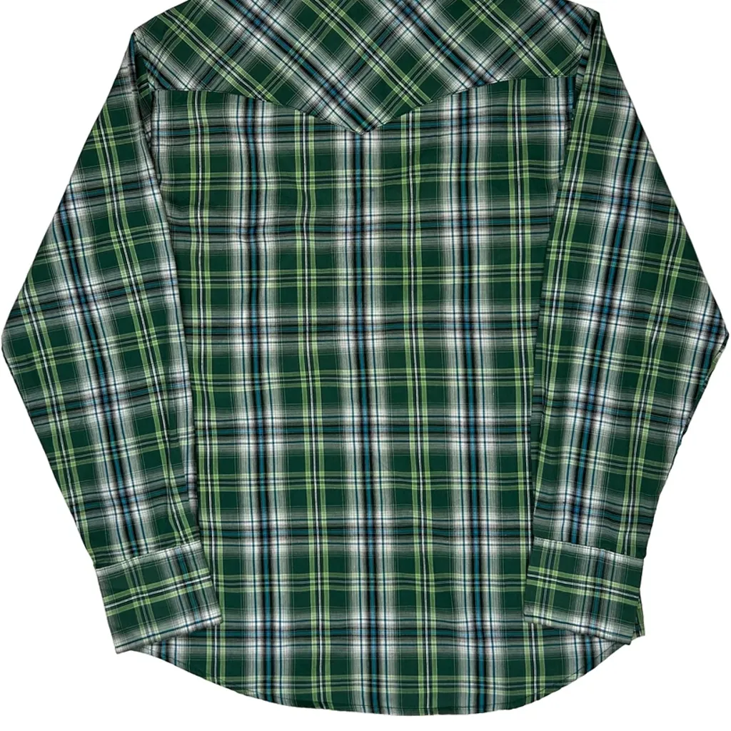 Wrangler Checked Shirt - Medium Green Cotton - Image 6