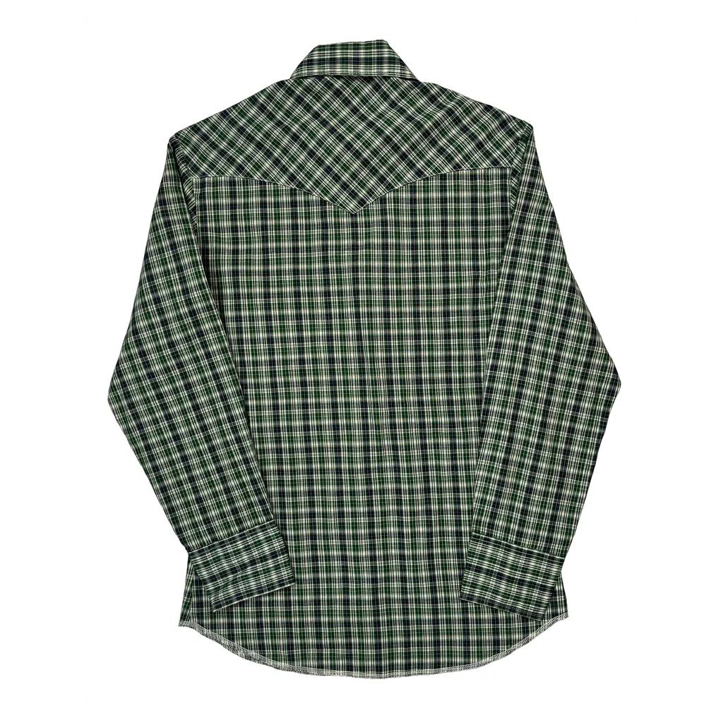 Wrangler Checked Shirt - Small Green Cotton - Image 2
