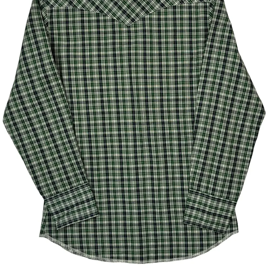 Wrangler Checked Shirt - Small Green Cotton - Image 6