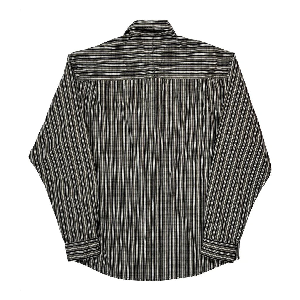 Wrangler Striped Shirt - Small Grey Cotton - Image 2