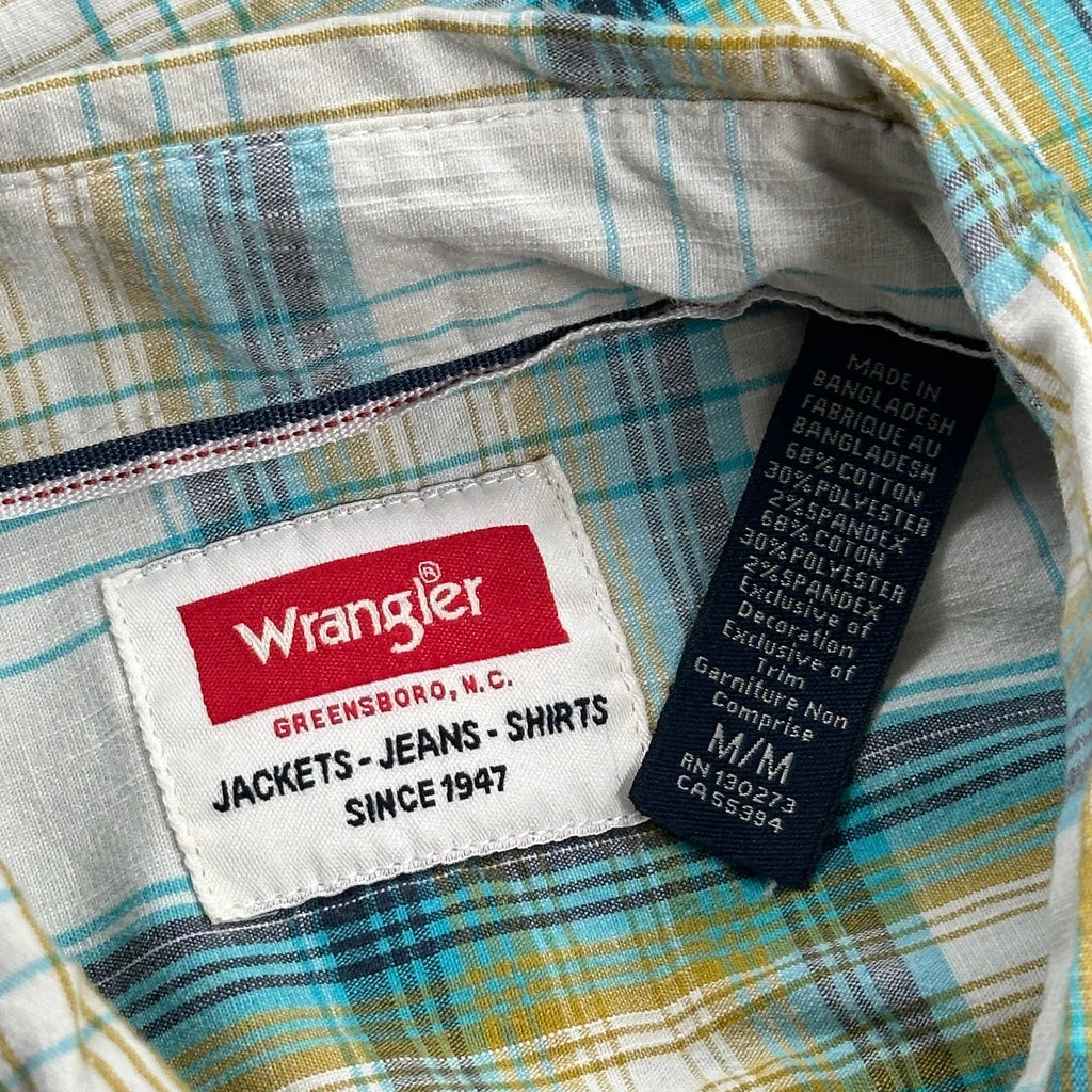 Wrangler Checked Shirt - Medium Multicoloured Cotton Blend - Image 3