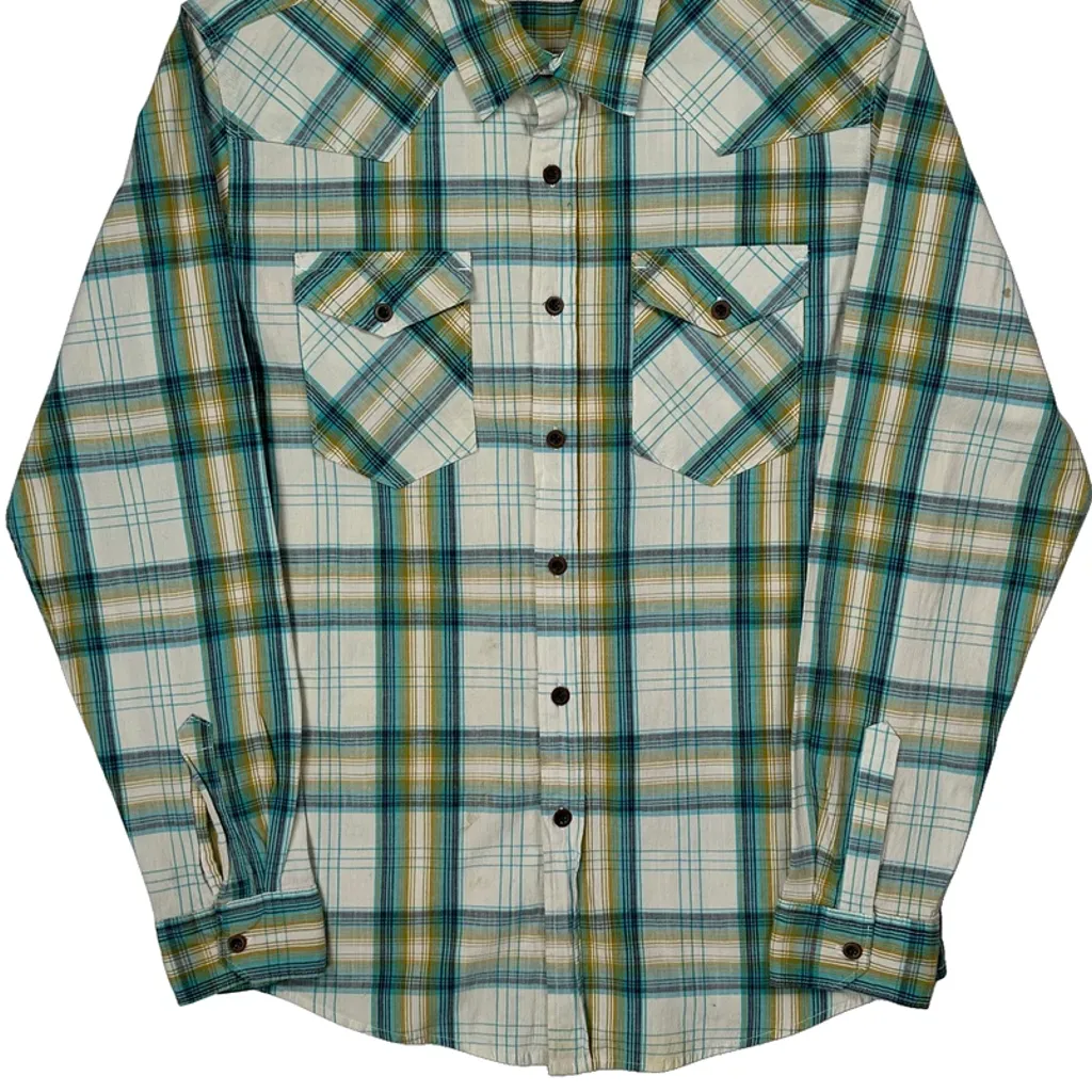 Wrangler Checked Shirt - Medium Multicoloured Cotton Blend - Image 4