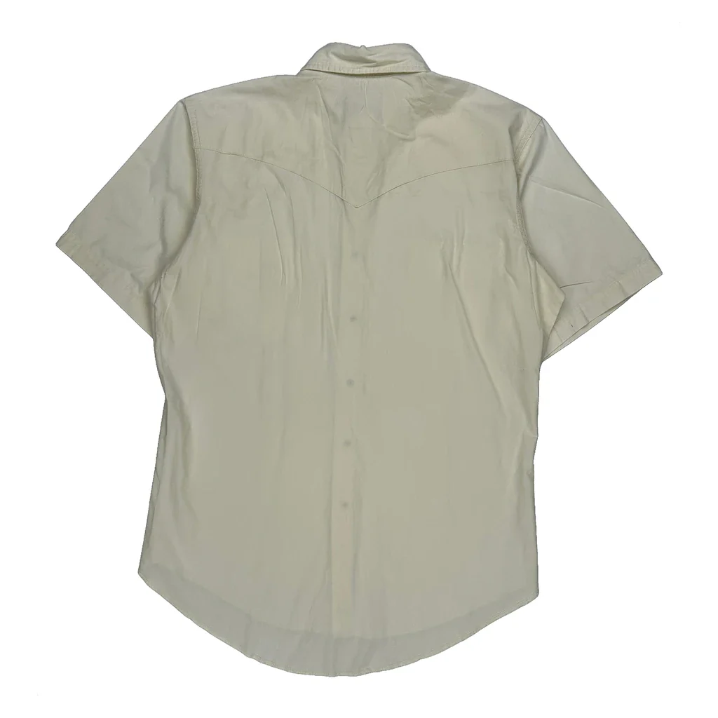 Wrangler Short Sleeve Shirt - Medium Cream Cotton - Image 2