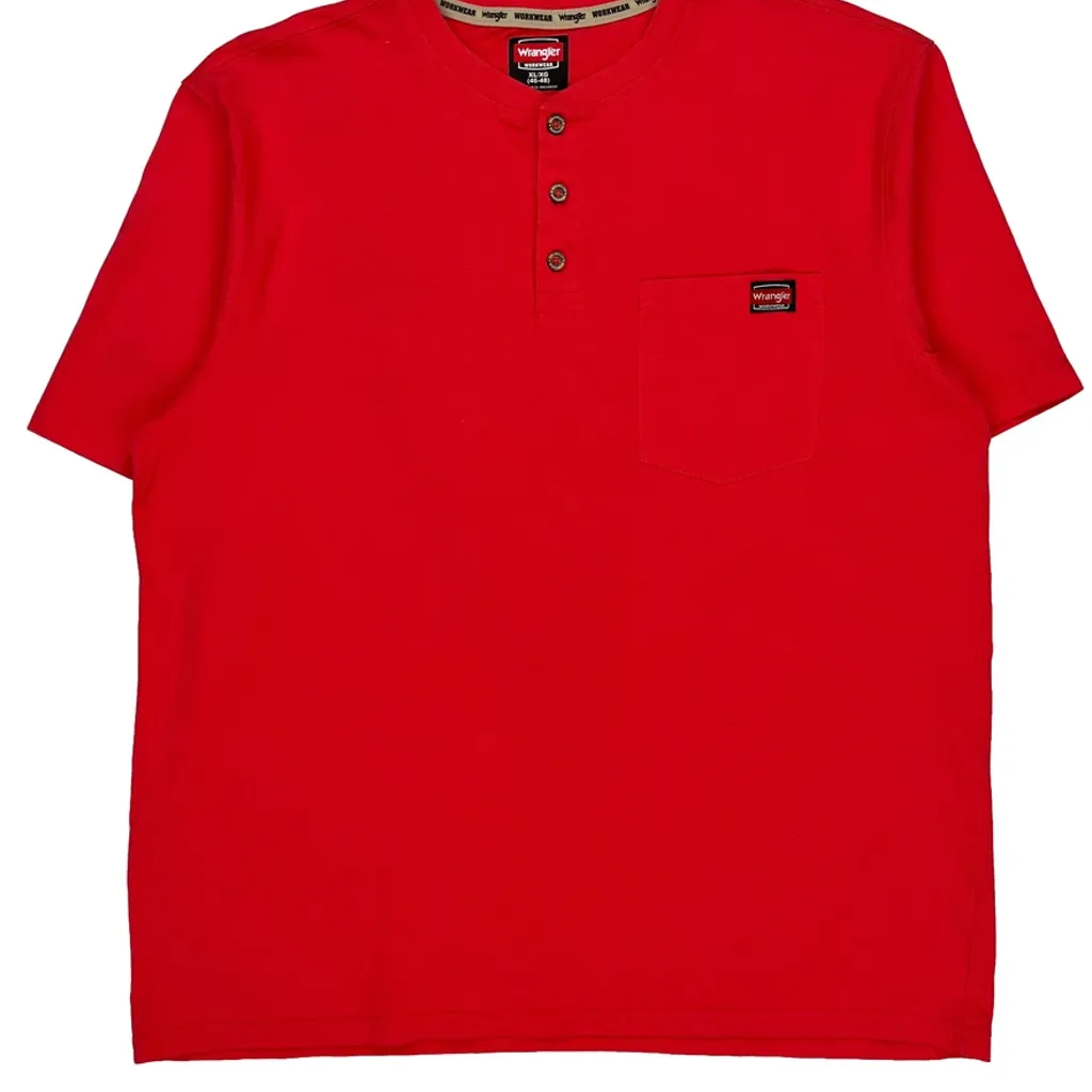 Wrangler T-Shirt - XL Red Cotton - Image 4