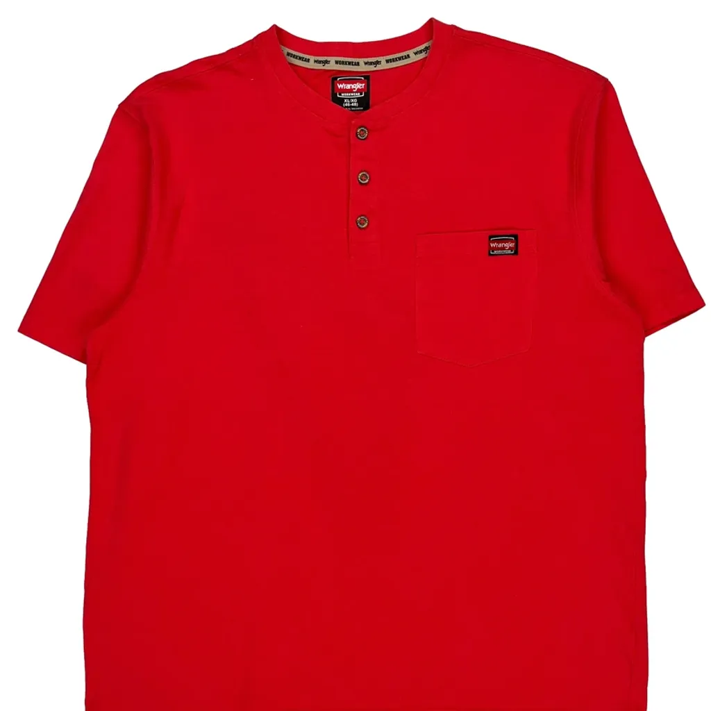 Wrangler T-Shirt - XL Red Cotton - Image 5