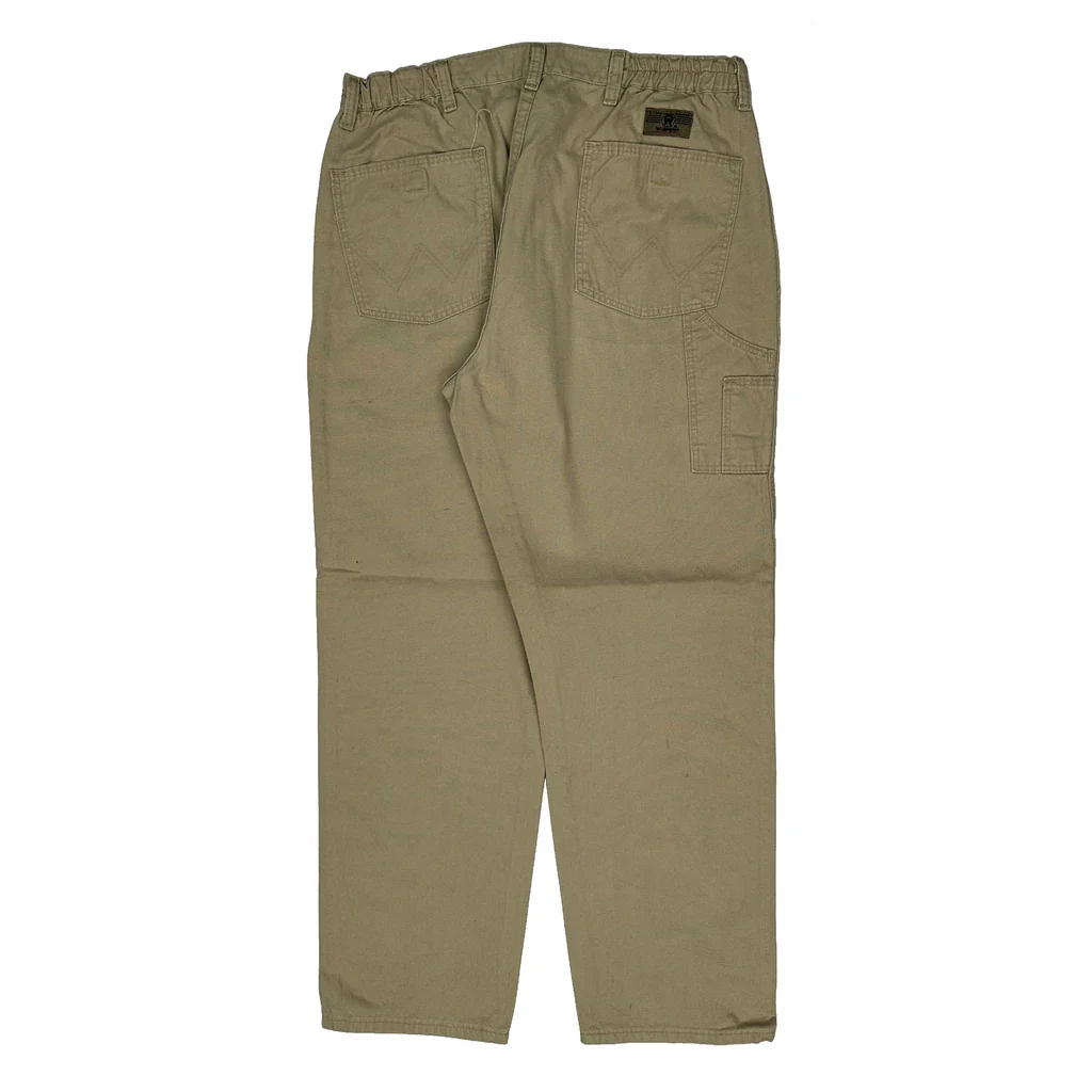 Wrangler Trousers - 34W 30L Beige Cotton