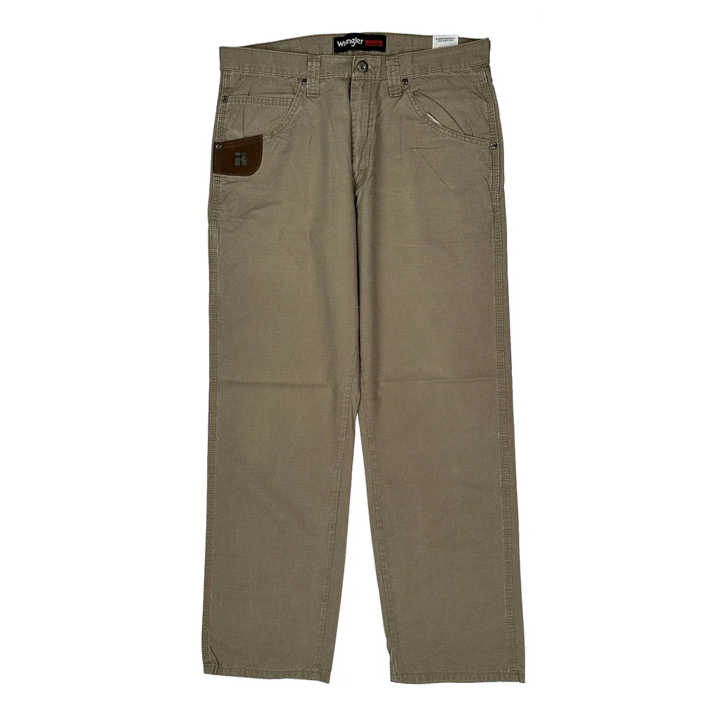 Wrangler Trousers - 36W 32L Khaki Cotton - Image 2