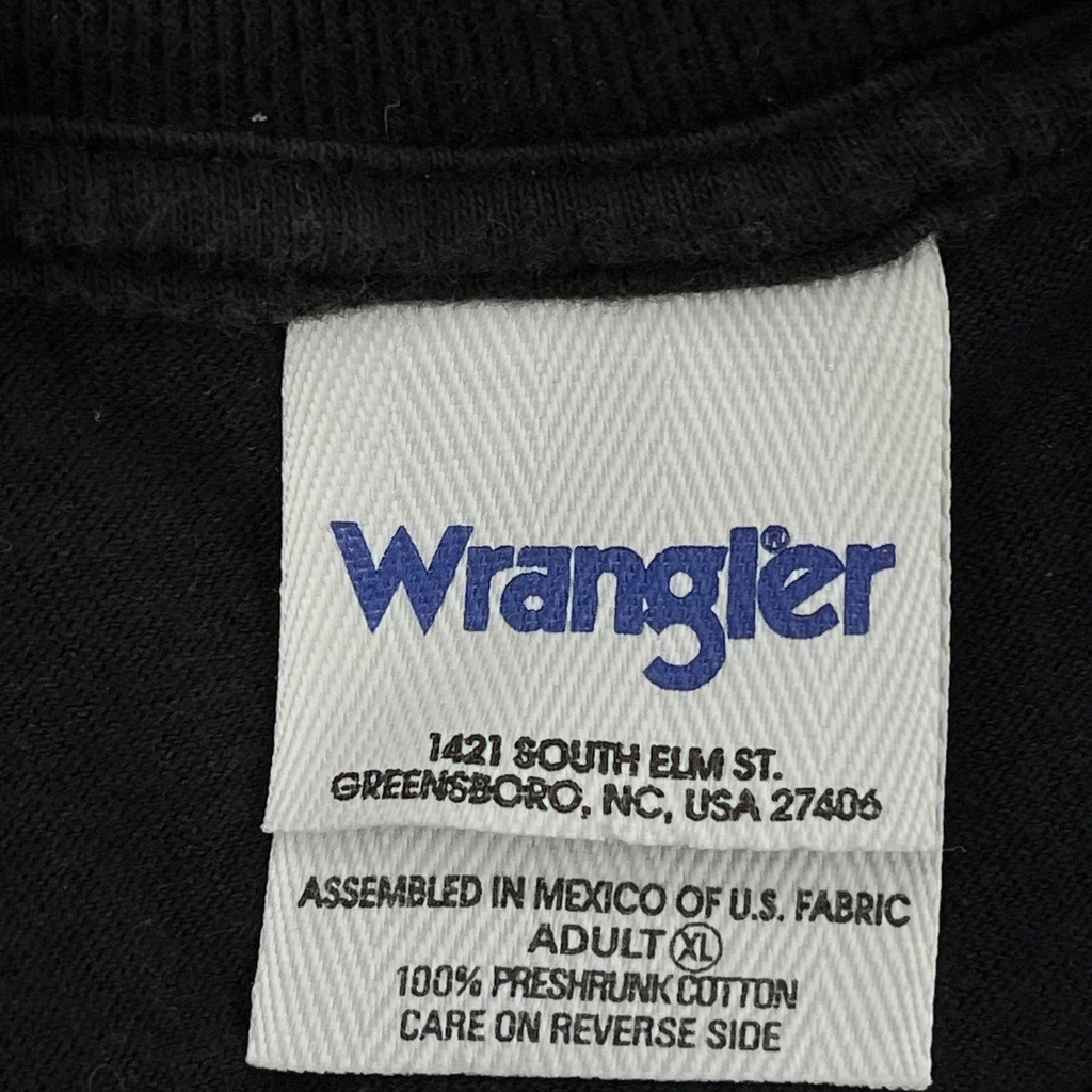 Wrangler Graphic T-Shirt - XL Black Cotton - Image 3
