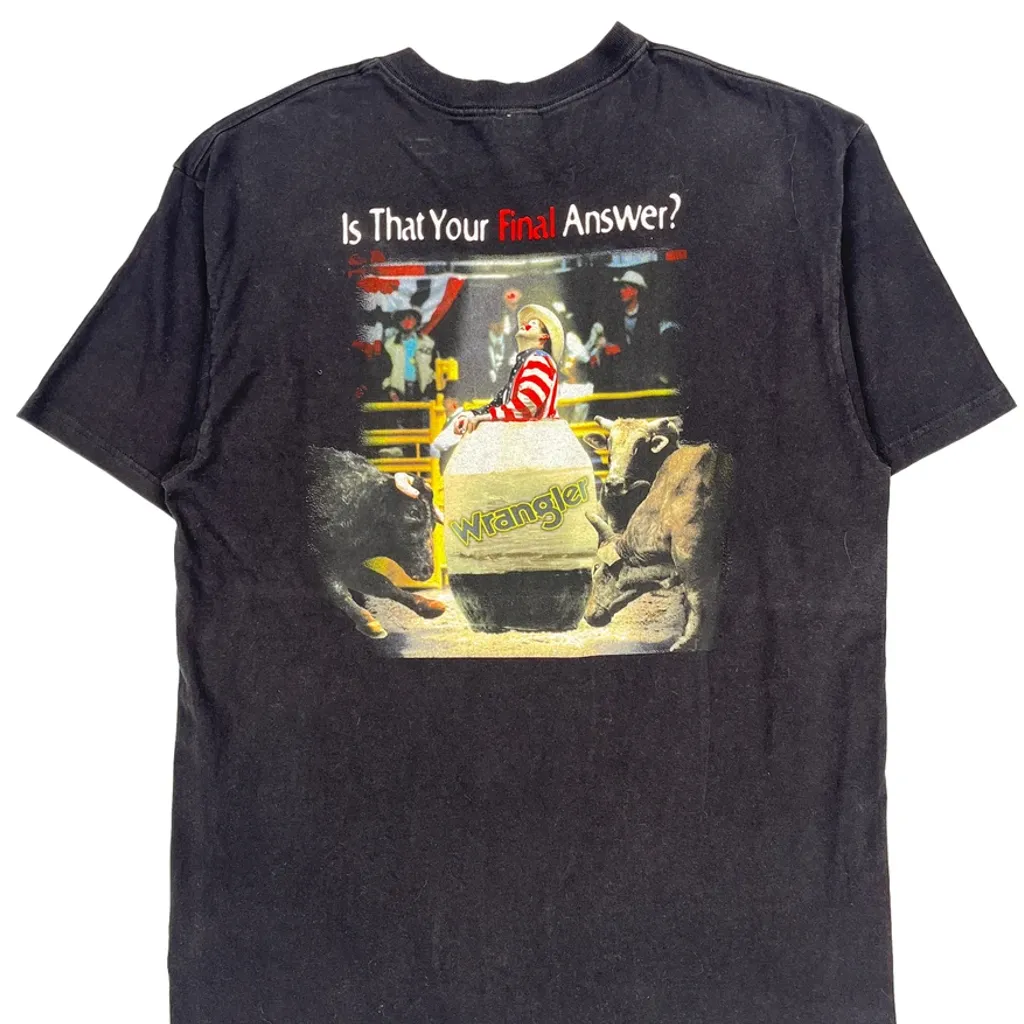 Wrangler Graphic T-Shirt - XL Black Cotton - Image 7