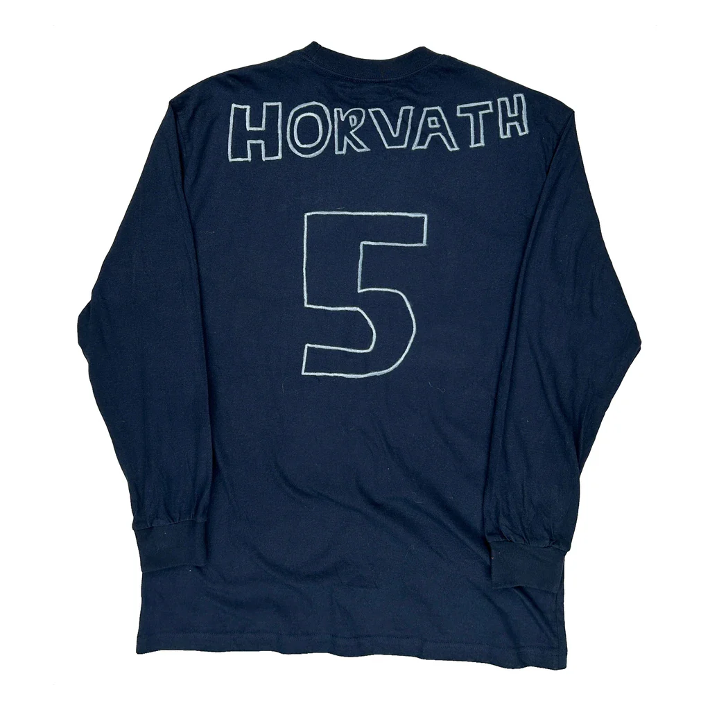 Xavier Dickies Graphic Long Sleeve T-Shirt - Large Navy Cotton - Image 2