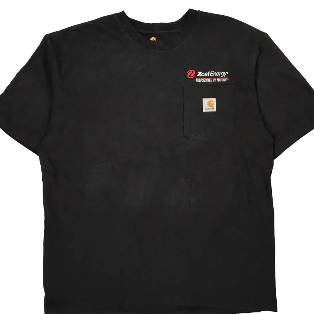 Xcel Energy Carhartt T-Shirt - Large Black Cotton - Image 4