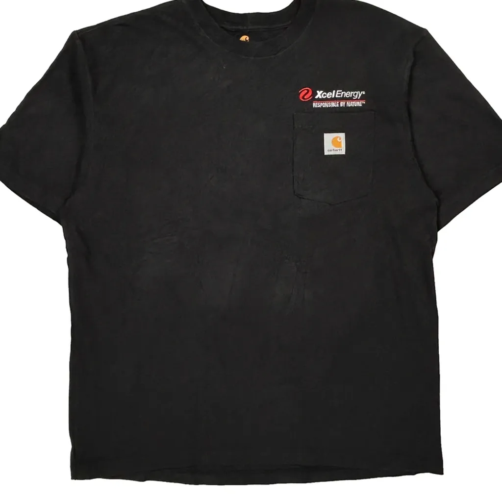 Xcel Energy Carhartt T-Shirt - Large Black Cotton - Image 5