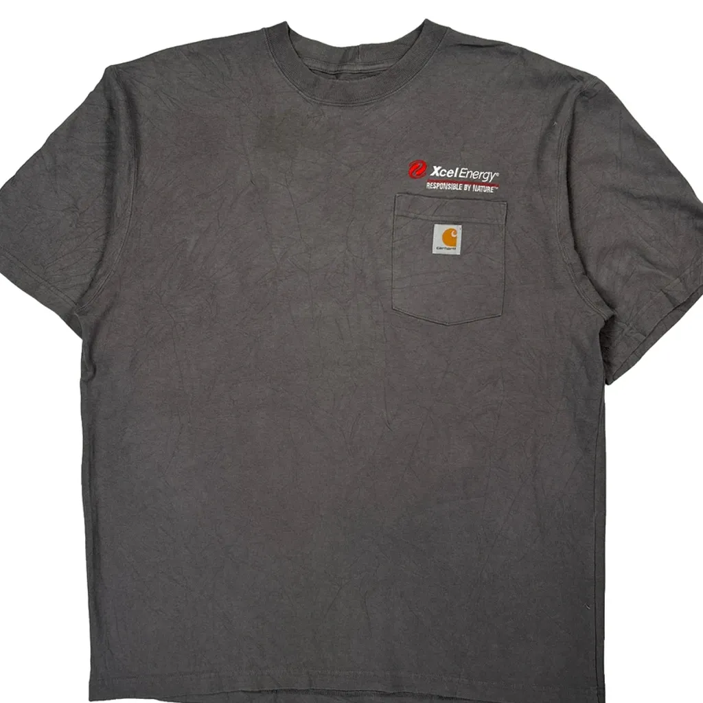 Xcel Energy Carhartt T-Shirt - Large Grey Cotton - Image 4