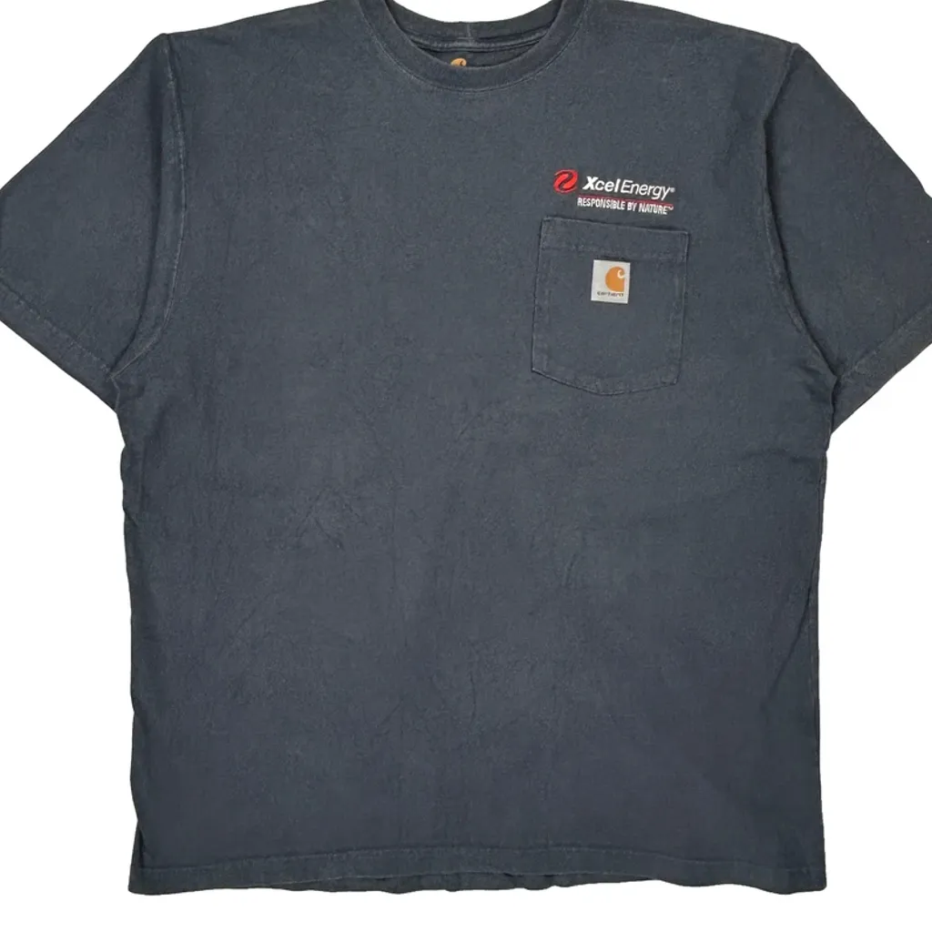 Xcel Energy Carhartt T-Shirt - Large Grey Cotton - Image 5