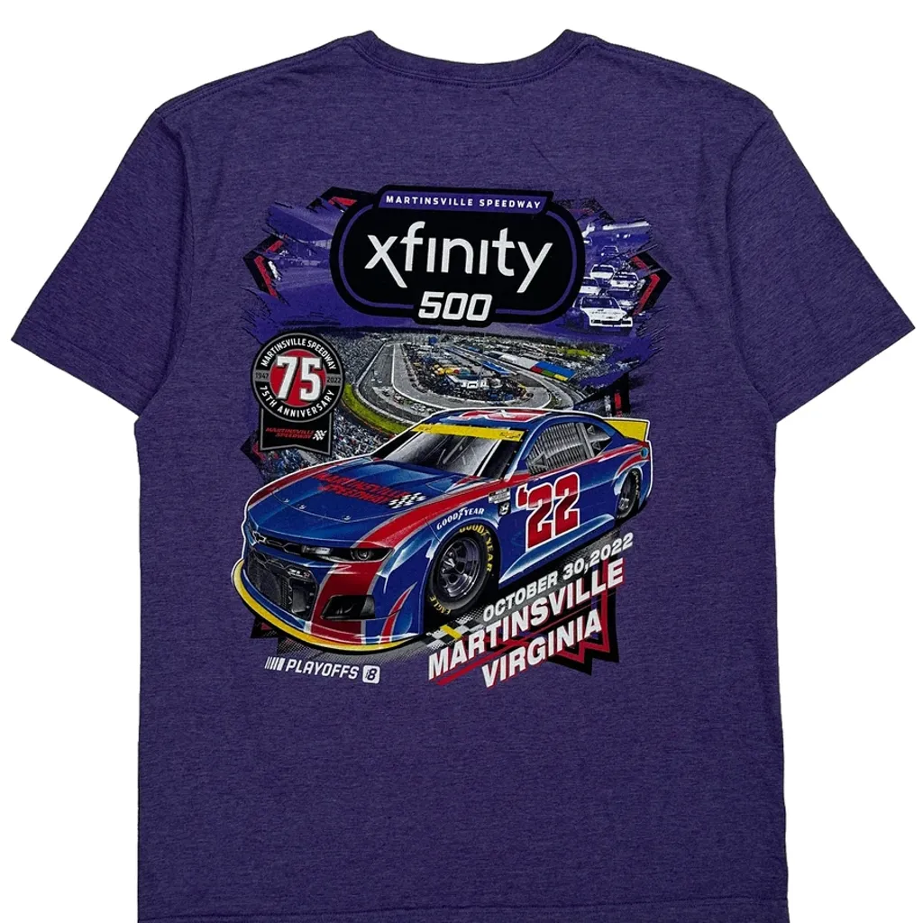 Xfinity 500 Nascar Graphic T-Shirt - Large Purple Polyester Blend - Image 6