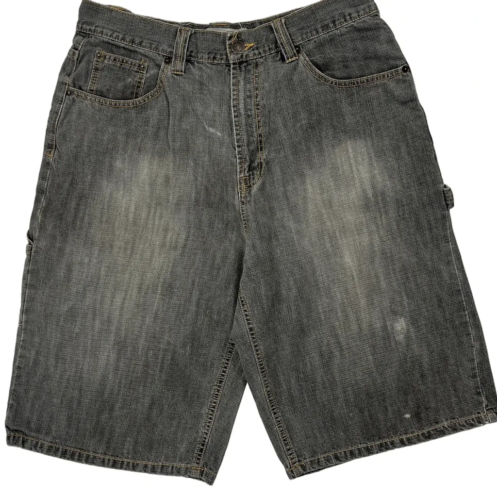 Xios Baggy Denim Shorts - 32W 11L Grey Cotton - Image 10