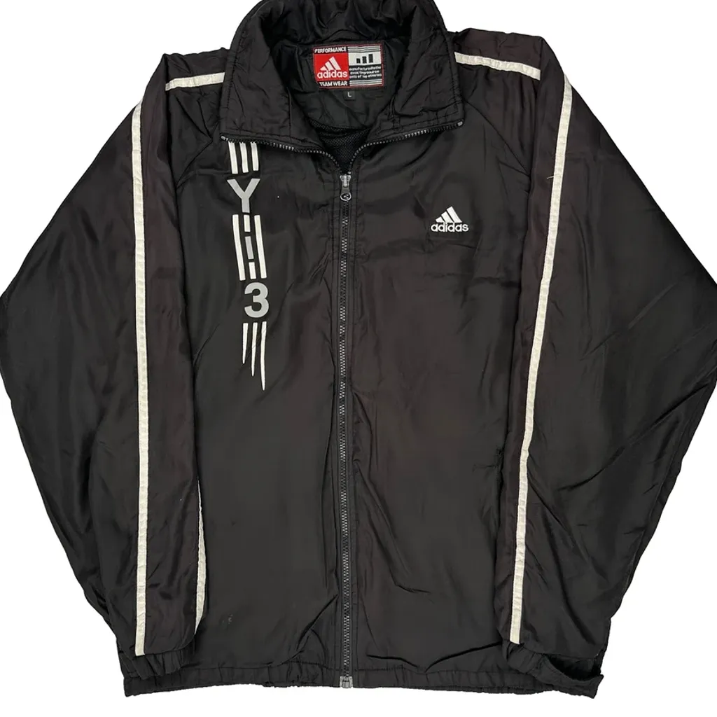 Y-3 Adidas Yohji Yamamoto Track Jacket - Large Black Polyester - Image 5