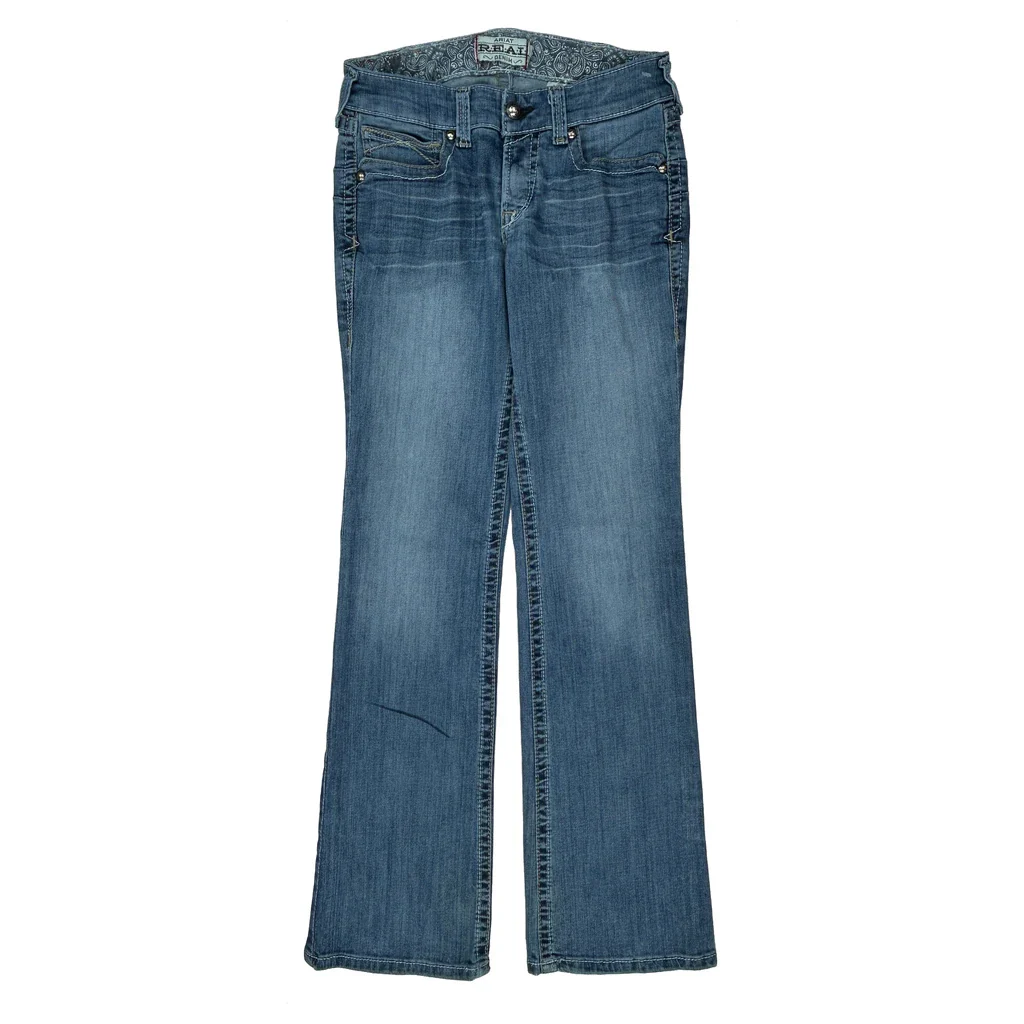Y2K Ariat Boot Cut Jeans - 29W UK 8 Blue Cotton - Image 2