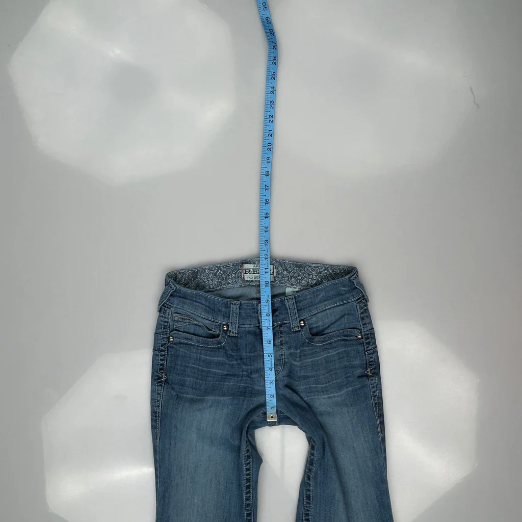 Y2K Ariat Boot Cut Jeans - 29W UK 8 Blue Cotton - Image 4