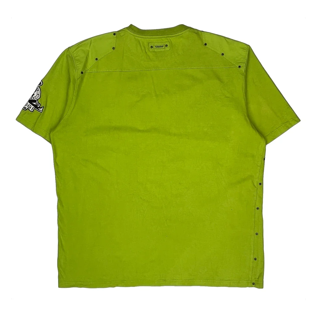 Y2K Coogi Studded Graphic T-Shirt - 3XL Green Cotton - Image 2