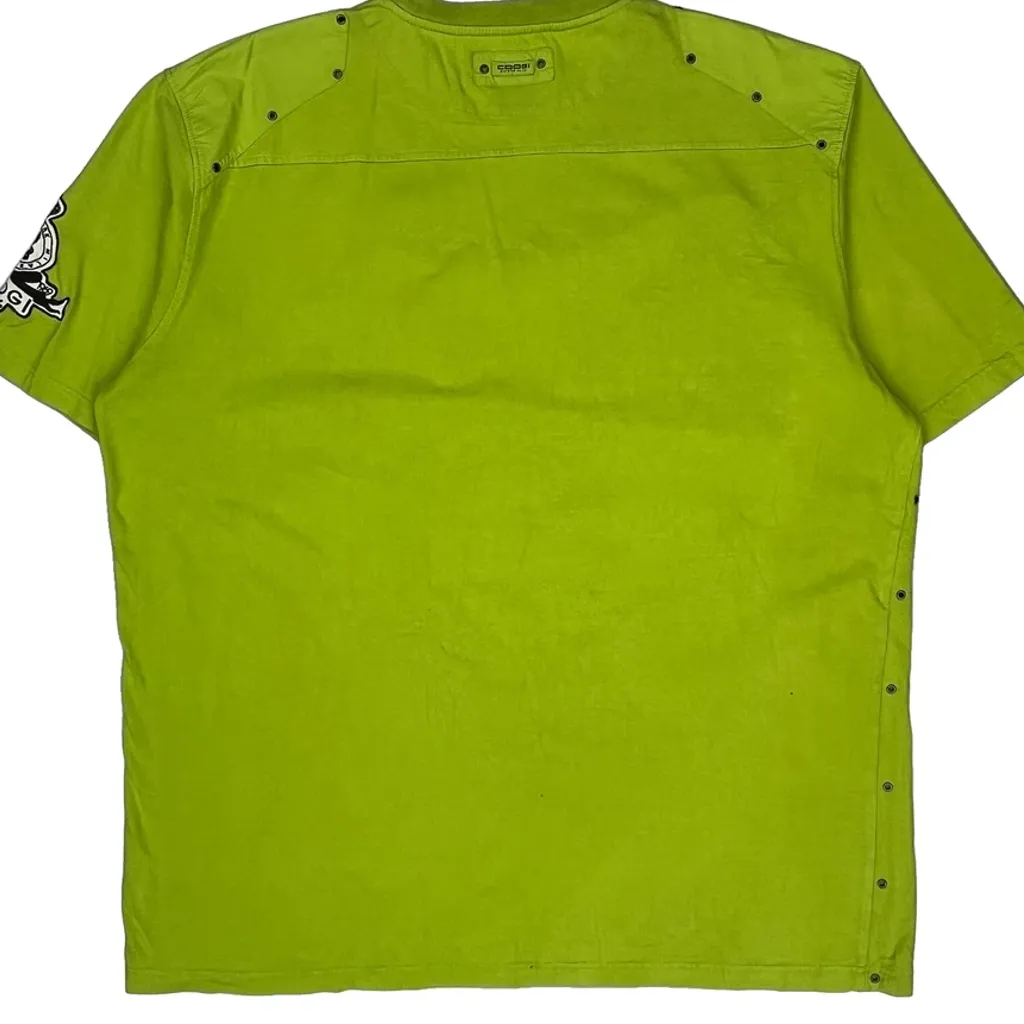 Y2K Coogi Studded Graphic T-Shirt - 3XL Green Cotton - Image 7