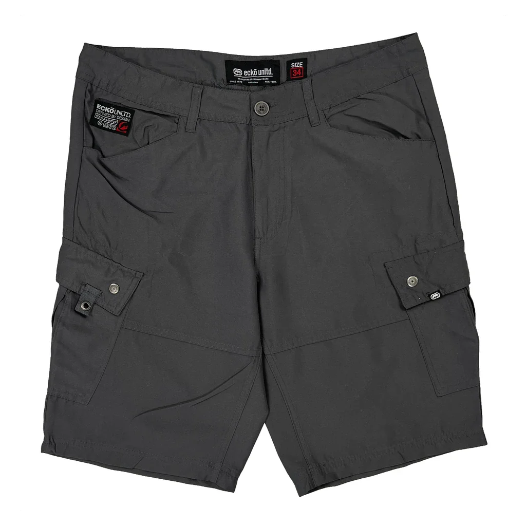 Y2K Ecko Unltd Cargo Shorts - 35W 11L Gray Cotton - Image 2