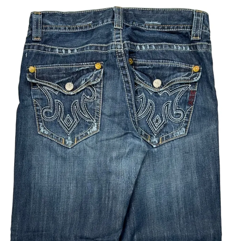 Y2K Baggy Graphic Jeans - 33W 31L Blue Denim - Image 8