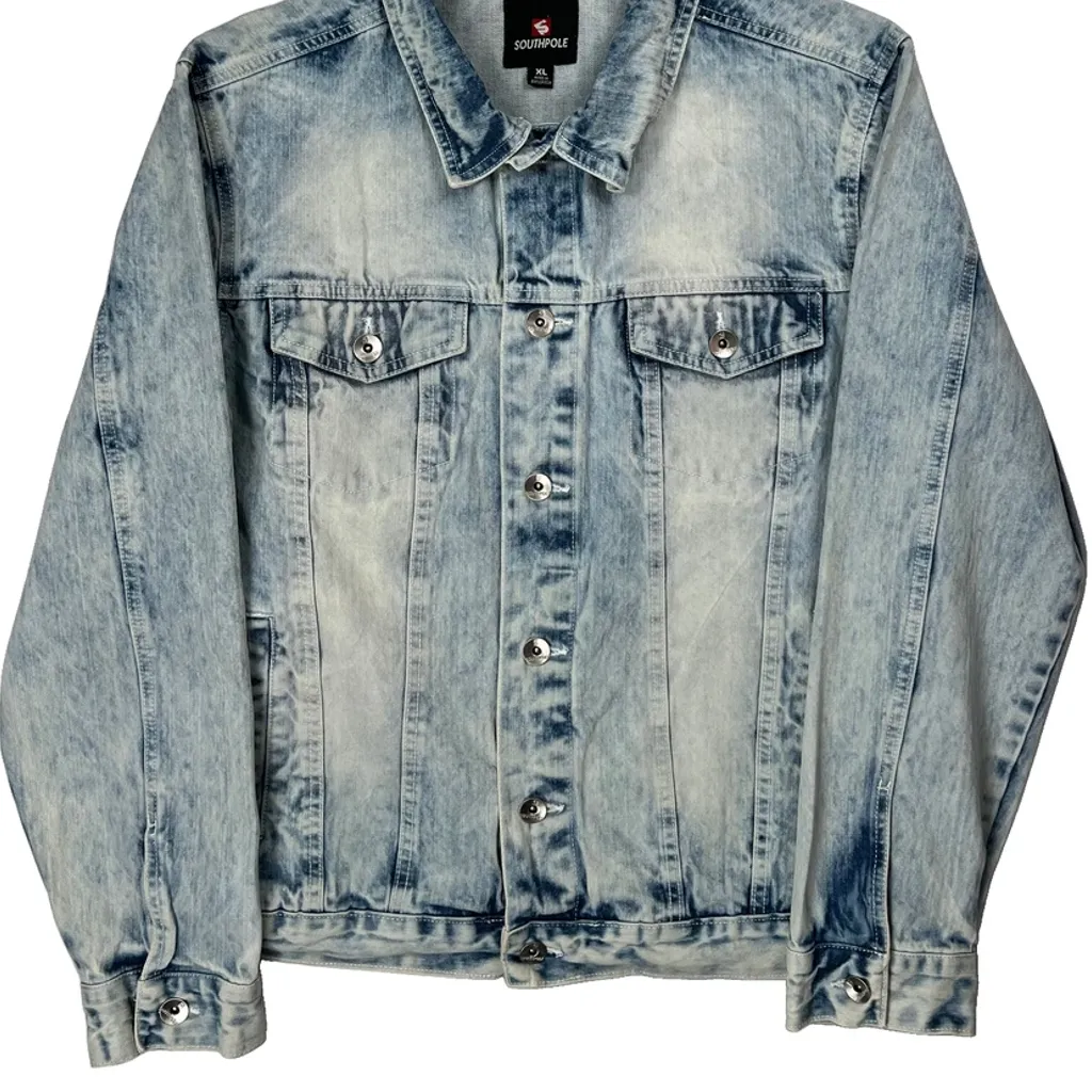 Y2K Southpole Denim Jacket - XL Light Wash Denim - Image 4