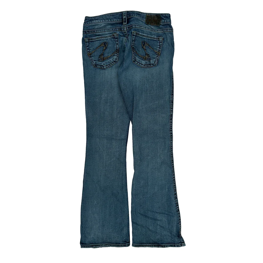 Y2K Unbranded Boot Cut Jeans - 29W UK 8 Blue Denim
