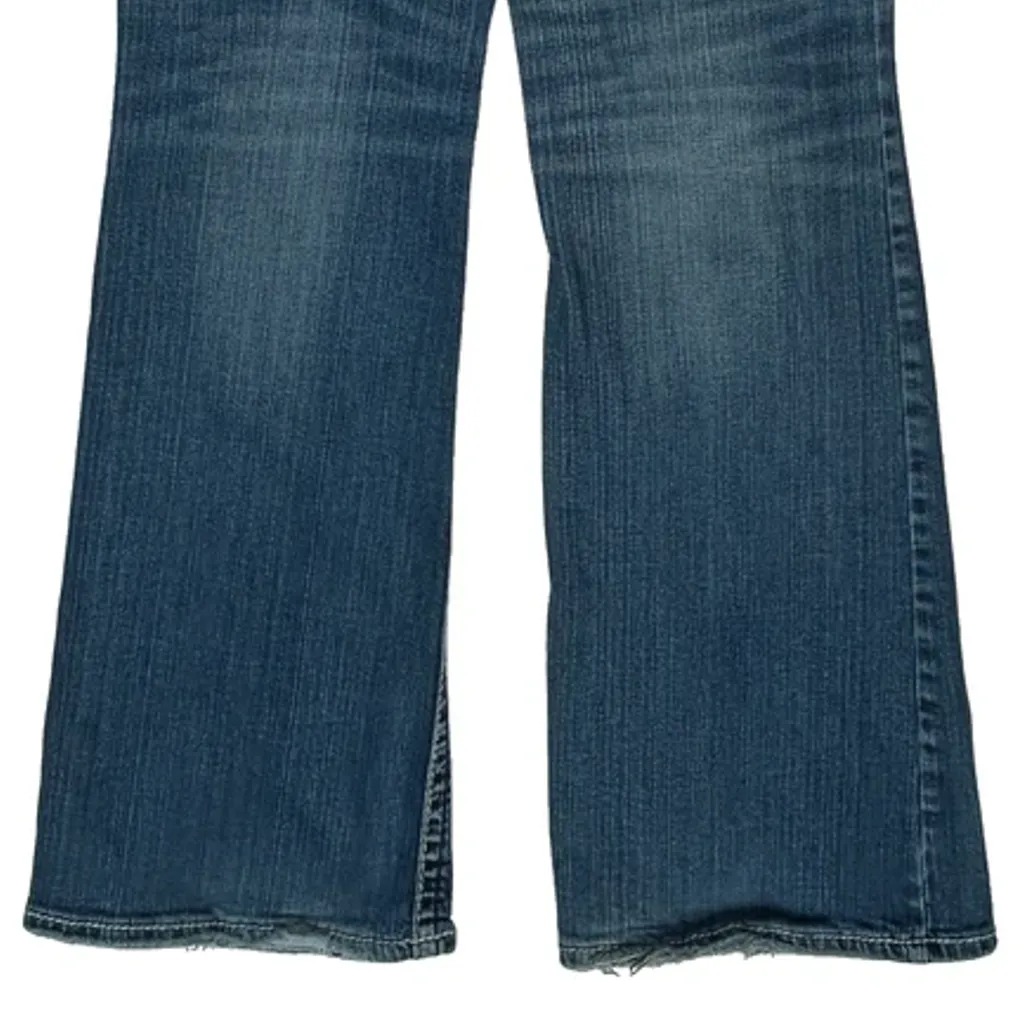 Y2K Unbranded Boot Cut Jeans - 32W UK 10 Blue Denim - Image 7