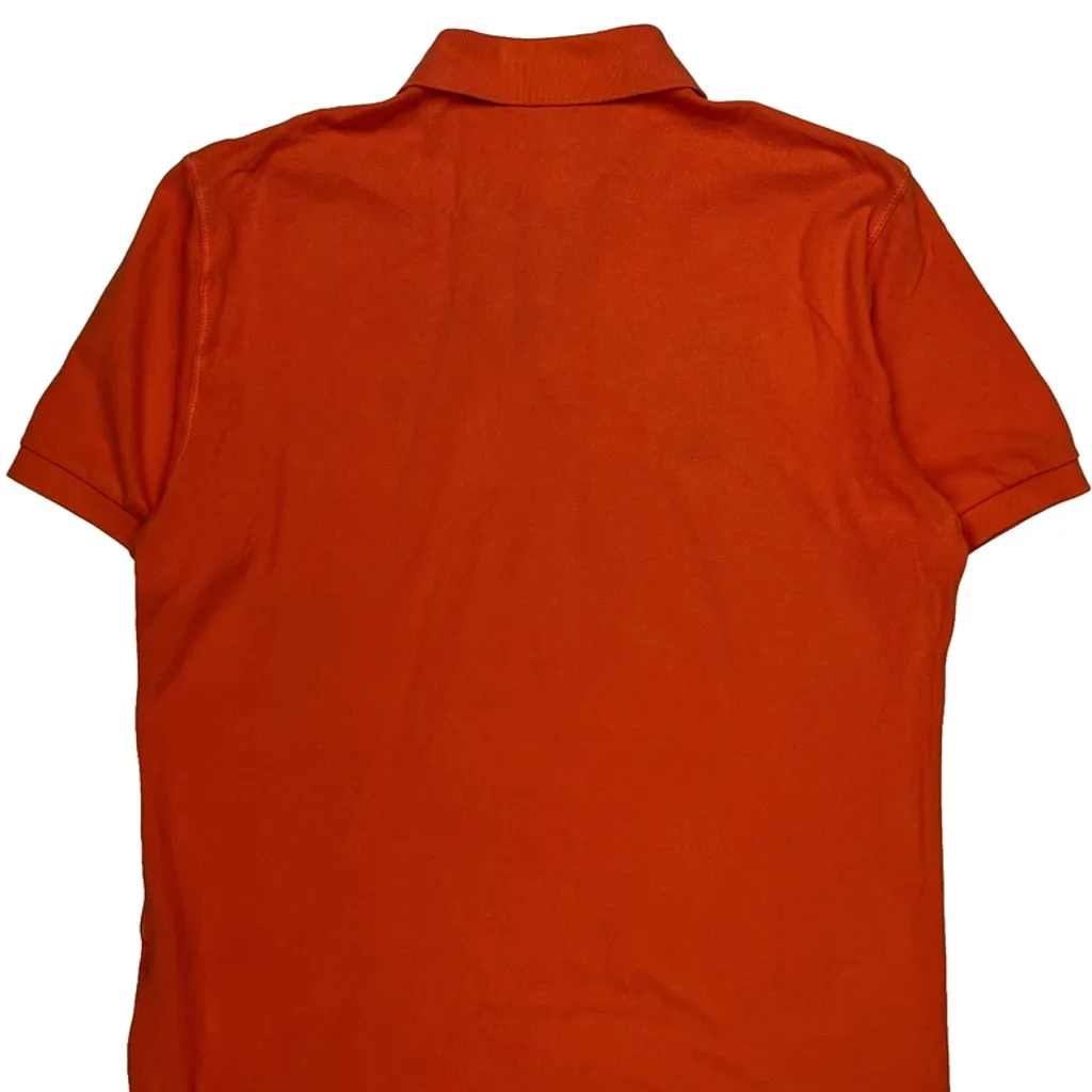 Yacht Club Polo By Ralph Lauren Graphic Polo Shirt - Large Orange Cotton - Image 6