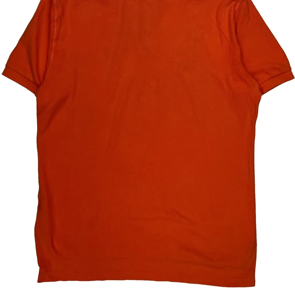 Yacht Club Polo By Ralph Lauren Graphic Polo Shirt - Large Orange Cotton - Image 7