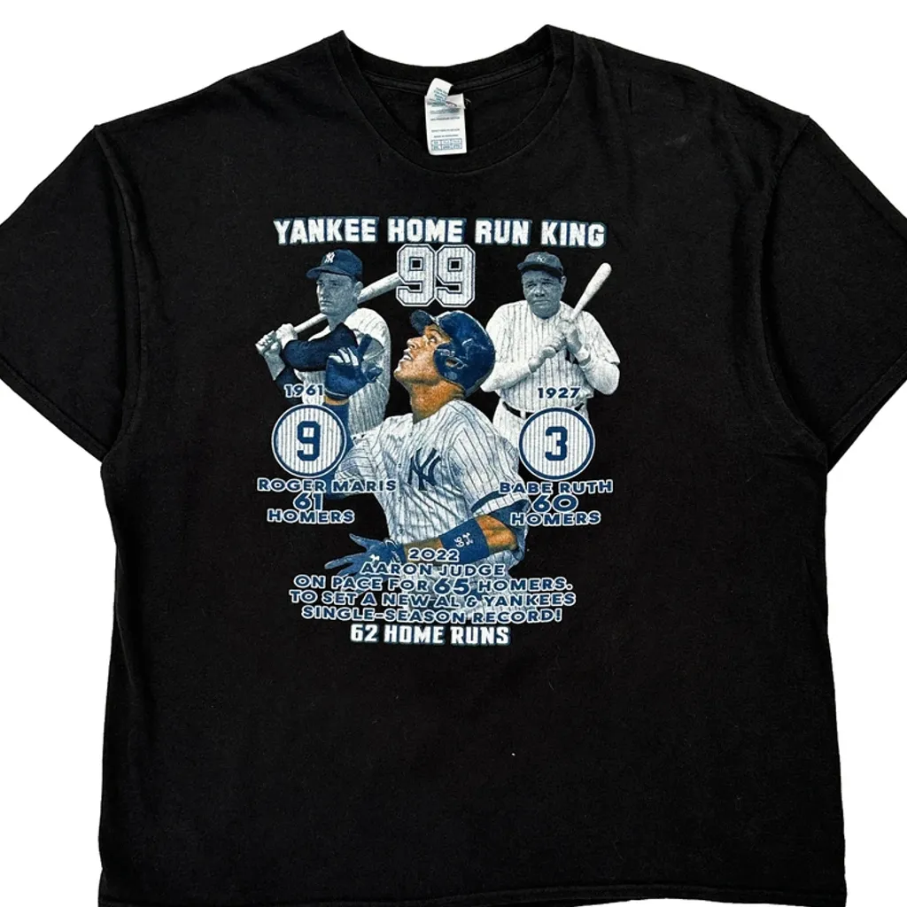 Yankee Home Run King Delta Mlb T-Shirt - 2XL Black Cotton - Image 4