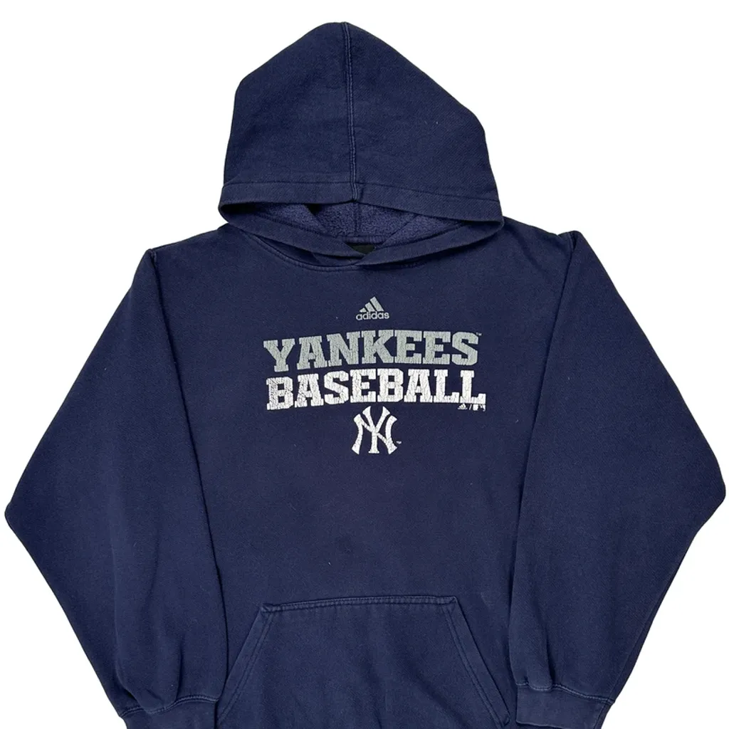Yankees Baseball Adidas Graphic Hoodie - XL Navy Cotton - Image 4