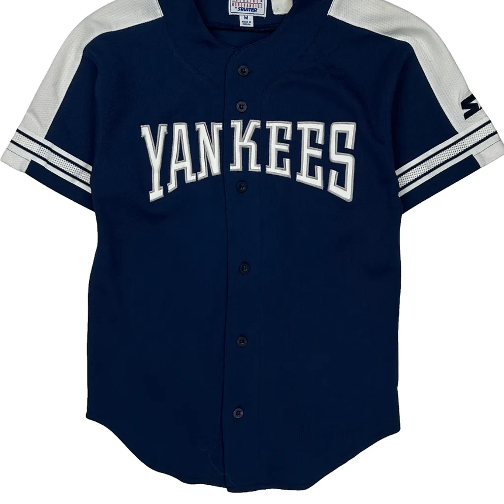 Yankees Starter Jeter Mlb Jersey - Medium Blue Polyester - Image 4