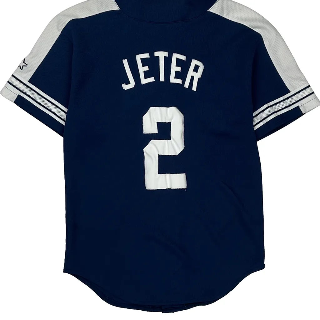 Yankees Starter Jeter Mlb Jersey - Medium Blue Polyester - Image 6
