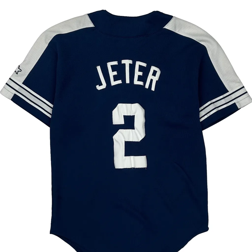 Yankees Starter Jeter Mlb Jersey - Medium Blue Polyester - Image 7