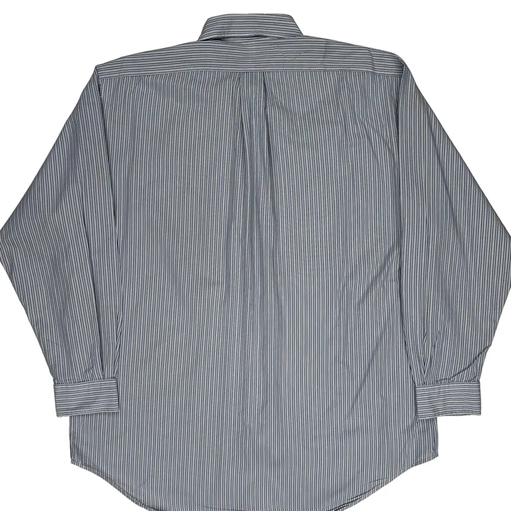 Yarmouth Ralph Lauren Striped Shirt - Large Blue Cotton - Image 6