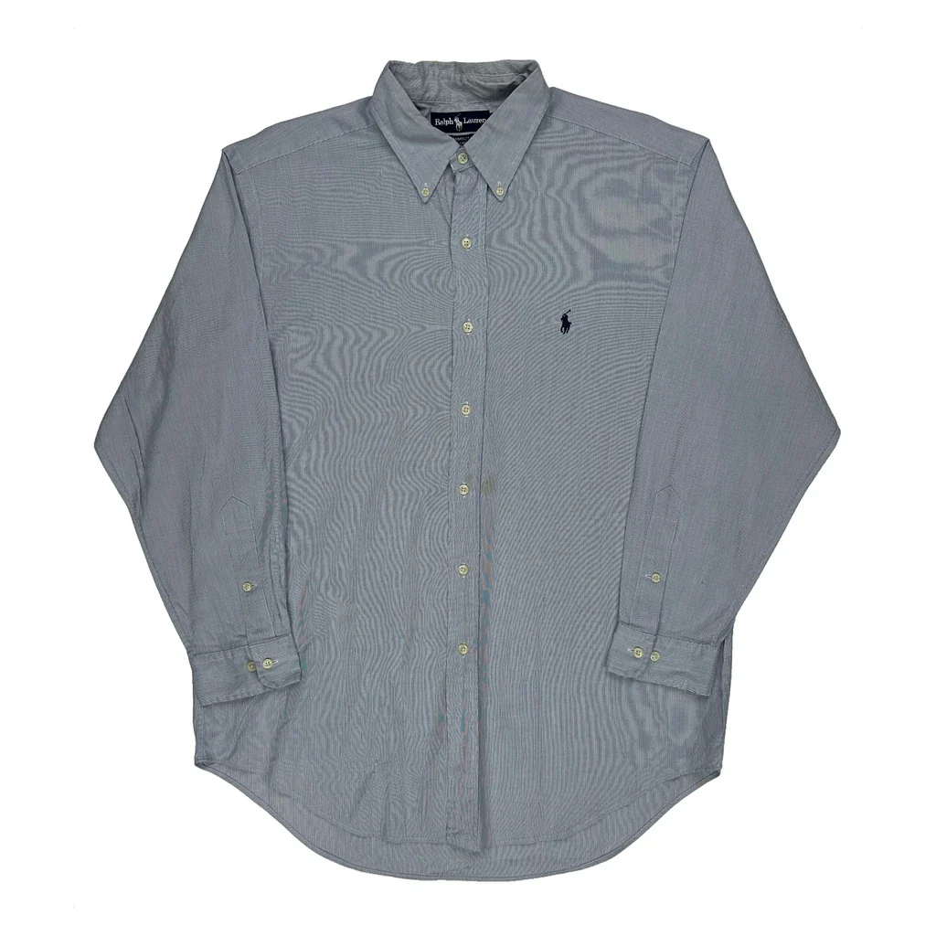 Yarmouth Ralph Lauren Striped Shirt - Large Blue Cotton