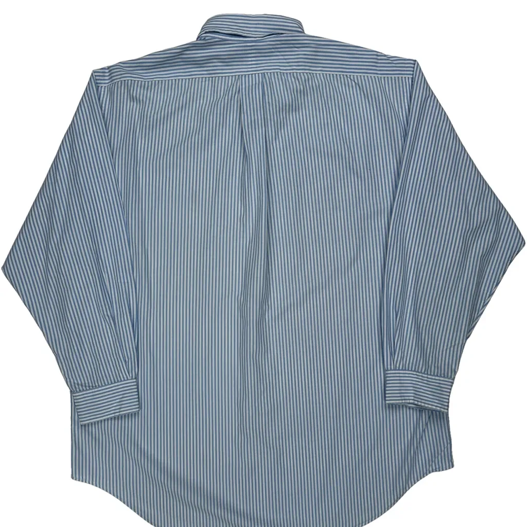 Yarmouth Ralph Lauren Striped Shirt - Large Blue Cotton - Image 6