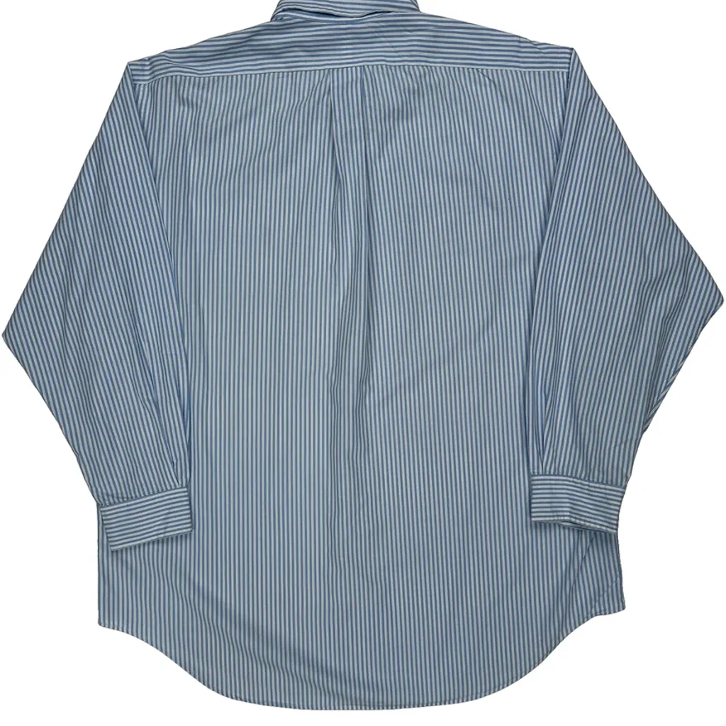 Yarmouth Ralph Lauren Striped Shirt - Large Blue Cotton - Image 7