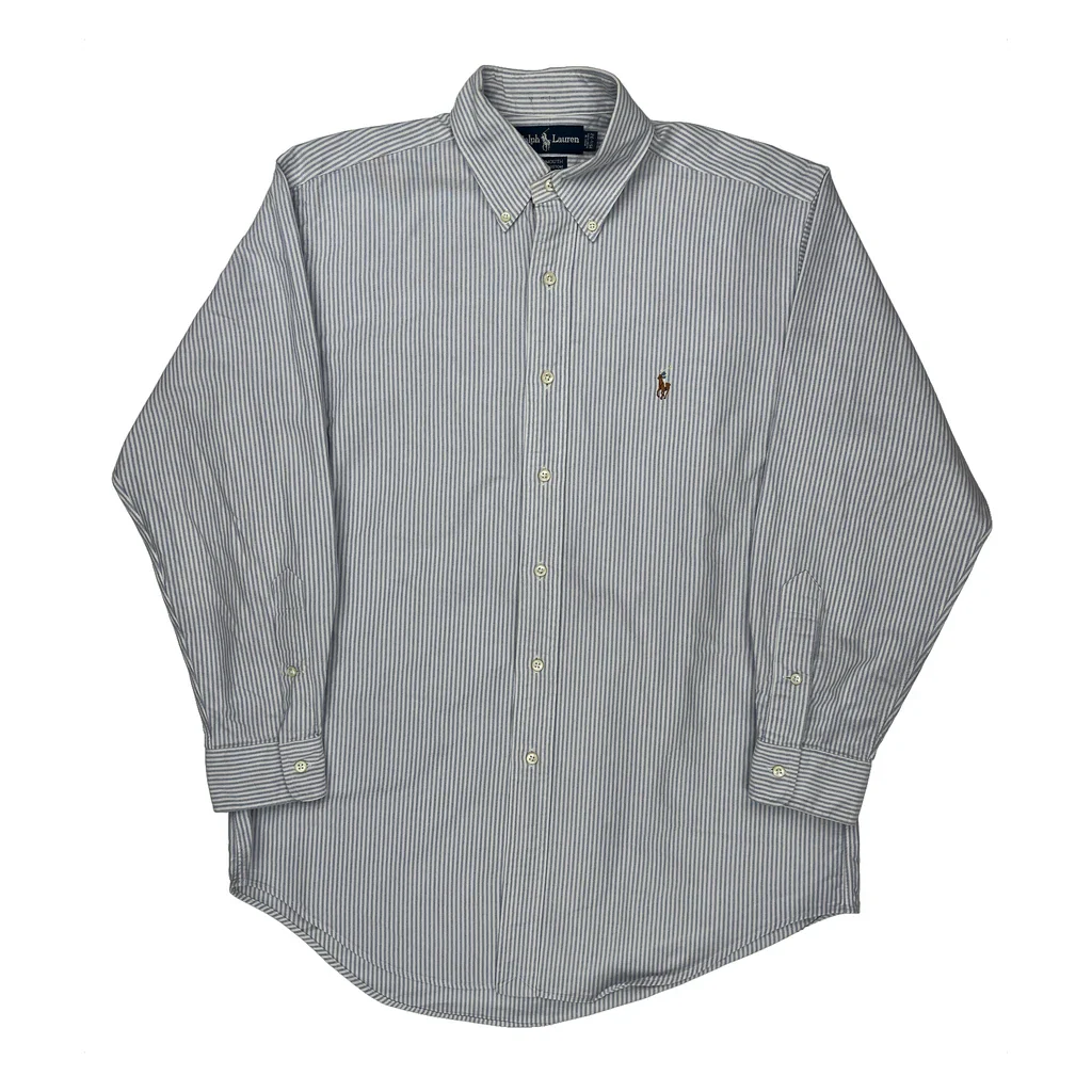 Yarmouth Ralph Lauren Striped Shirt - Medium Blue Cotton