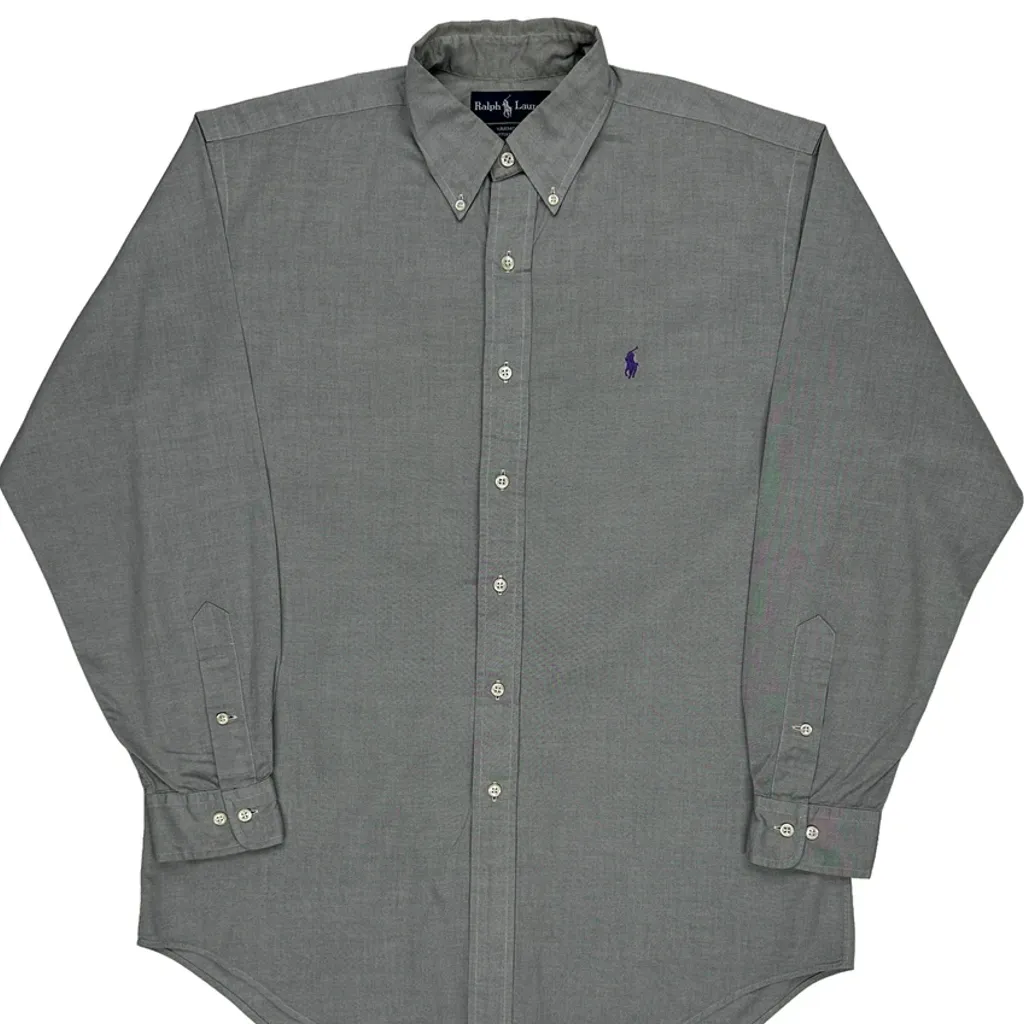 Yarmouth Ralph Lauren Shirt - Medium Grey Cotton - Image 4