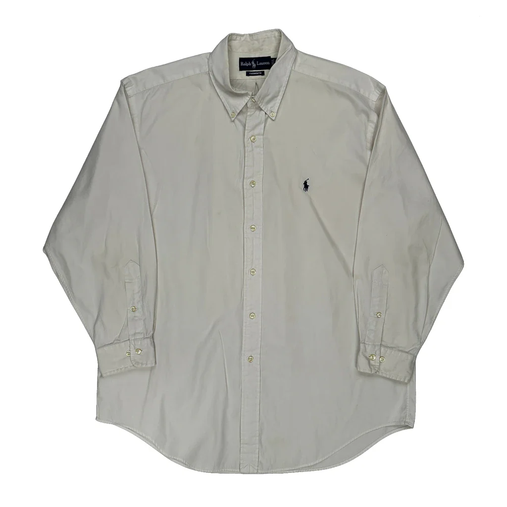 Yarmouth Ralph Lauren Shirt - Large White Cotton