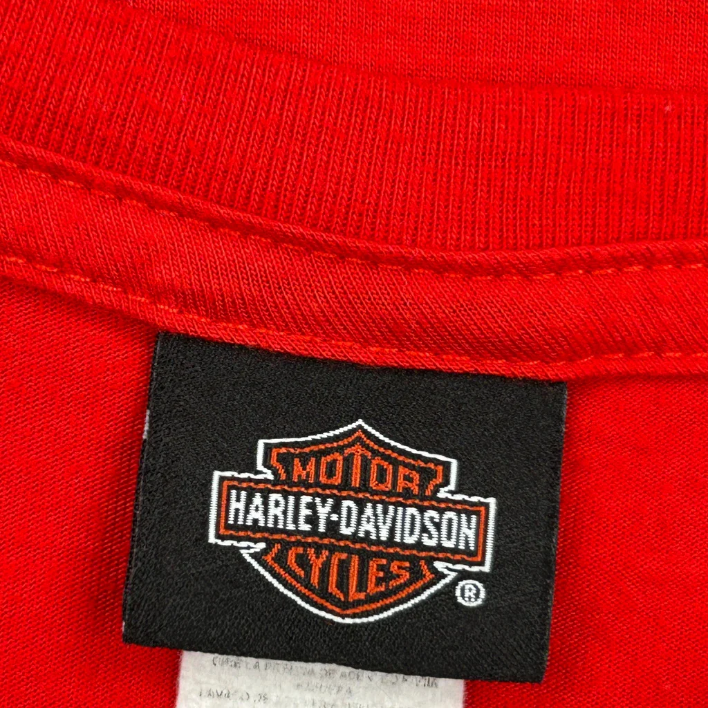 Yellowstone Harley Davidson T-Shirt - Medium Red Cotton - Image 4