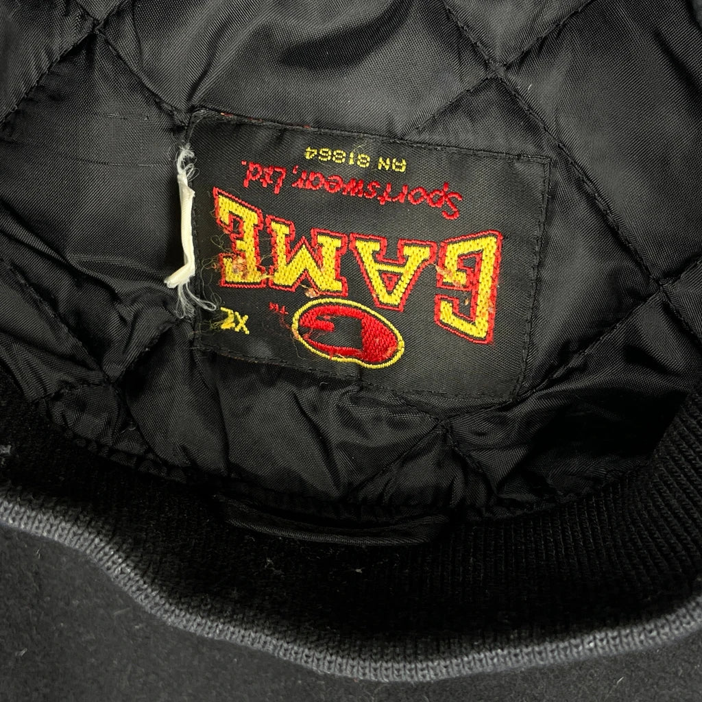 York Road Automotive Game Varsity Jacket - 2XL Black Wool Blend - Image 3